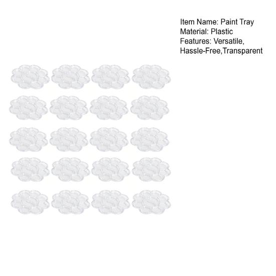 20 шт. Одноразовые поддоны для краски Прозрачная палитра для смешивания цветов Одноразовые принадлежности для рисования для художников Художественные студии Школы