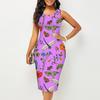 Женское платье Sling Summer Butterfly Dragonfly Flower Print Dresses Tight без рукавов Slim Fit Sexy Fashion Top Clothing