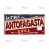 Mfoever  Artisian Argentina Ecuador Chile Colombia License Plate Landmark Metal Sign City State Decorative Car Plate Wall Decor Garage