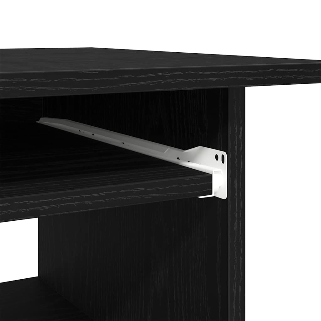 Desk Black Oak Effect 80 x 45 x 74 cm Engineered Wood
