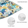 Gouache Dinosaur Parasaurolophuses Square Pillowcase Polyester Linen Velvet Pattern Decor Pillow Case Room Cushion Cover 45X45