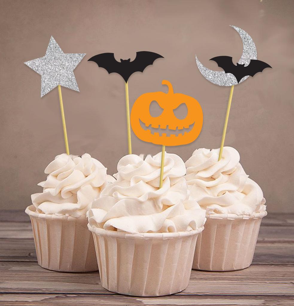 Дарлинг Сувенир| Топпер для кексов на Хэллоуин с тыквой | Летучая мышь для украшения десерта | Выбор Звездной Луны - Упаковка