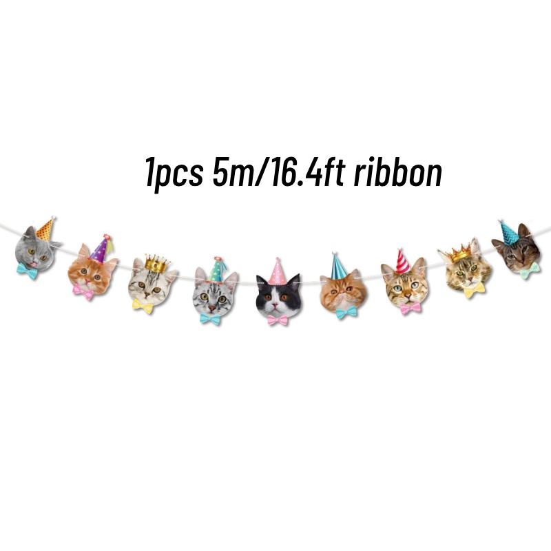 Украшения для дня рождения в кошачьей тематике Латексные шары Топперы для торта Баннеры И многое другое! Идеально для персонажей-любителей питомцев)