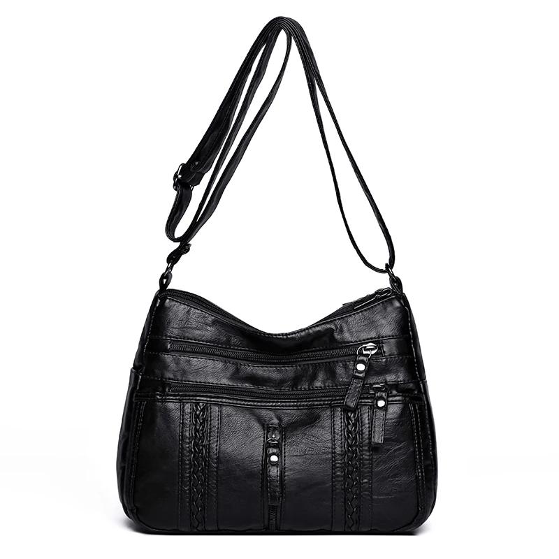 Ретро однотонная сумка из искусственной кожи на плечо, подмышки, женские модные сумки, повседневные кошельки-бродяги и сумки, женские сумки