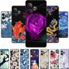 3D Тисненый Чехол Для Realme Narzo N61 Note 60 50 Realme GT 6 6T Neo6 SE C61 C63 Чехол Для Телефона Цветы Черный Силикон Мягкая Задняя Крышка