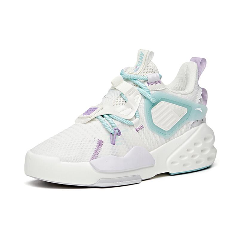 ANTA Badao Mid 'White Blue Purple' Women's Sneakers 122128084-3