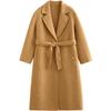 INMAN Women's Alpaca Wool Silk Double-Faced Long Coat