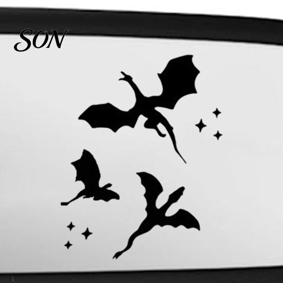 Creative Car Window Graphics Flying Bat Rearview Mirror Stickers, PVC Decals for Vehicle Easy Apply Vinyl Exterior Decoration, Waterproof