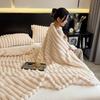 2025 Искусственный кролик Плюшевый Теплый Плед для Кровати, Мягкий Коралловый Флис Диванный Плед Комфортный Утолщенный Простынь