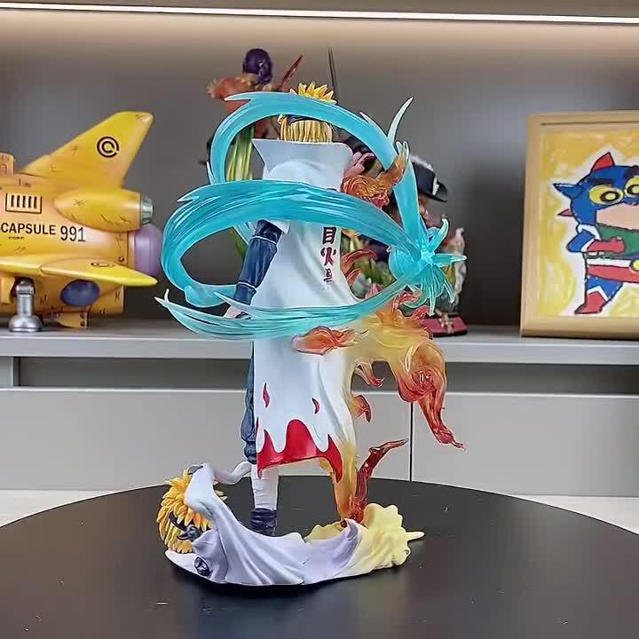 26 см Наруто Минато Намикадзе LED Rasengan ПВХ Статуэтка Аниме Фигурка