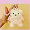 Lace Bow Cute Decoration Cartoon Plush Bear Doll Pendant Children Toy For Gift