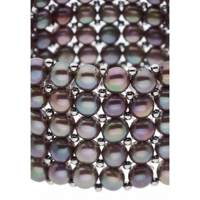 Bracelet - PEARLS & COLORS - Pearls & Colors - Perle d'eau douce 3-4 mm - Bleu - Argent 925