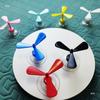 4pcs Plastic Bamboo Dragonfly Decor Sucker Mount Motorcycle Helmet Propeller  Helmet Accessories