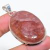 Strawberry Quartz Gemstone 925 Solid Sterling Silver Jewelry Pendant 2.13" SU-10210
