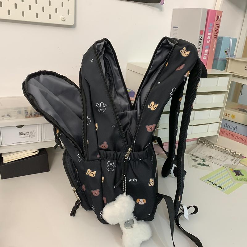 Студенческий школьный рюкзак с мультяшным принтом, легкий рюкзак большой вместимости