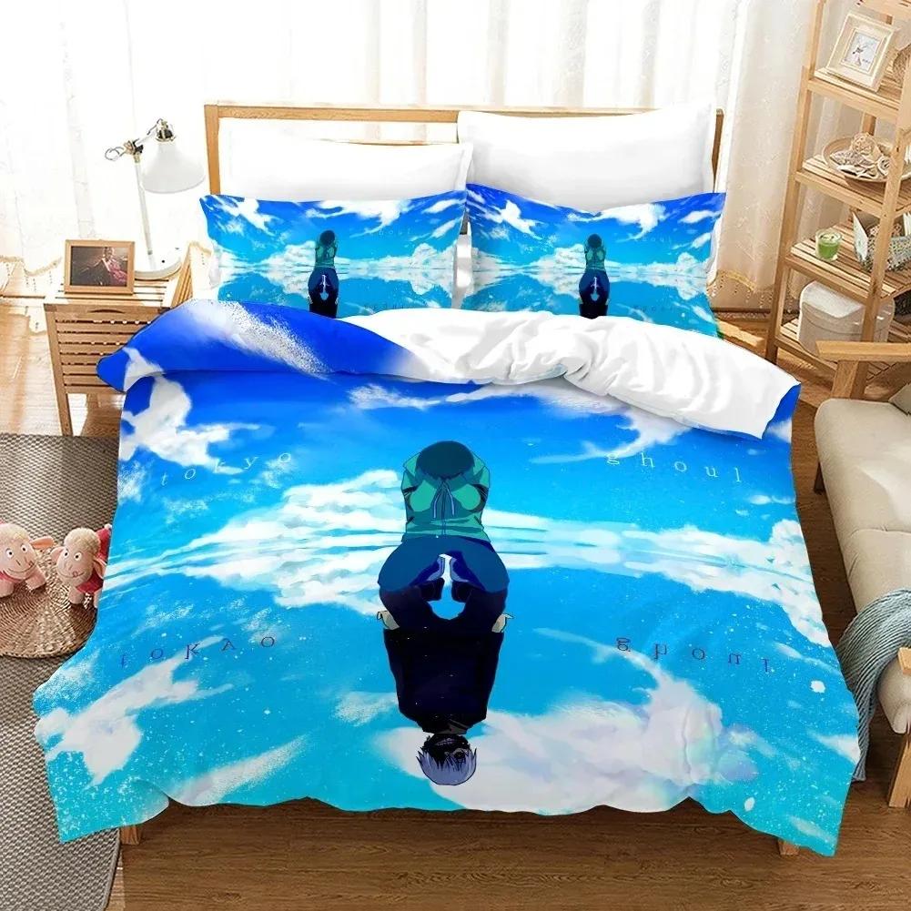 3D-печатные мультфильмы Tokyo Ghoul Kaneki Ken Комплект постельного белья Пододеяльник Двухместный Твин Полный Queen King Взрослый Дети Постельное белье Пододеяльник