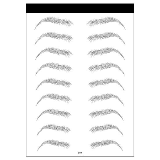 3шт 6D прочная естественная бионическая татуировка бровей глаз макияж водная наклейка