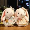 Floral Skirt Soft Plush Rabbit Stuffed Doll Long Ears Rabbit Doll Bunny Plush Doll Rabbit Plush Toy