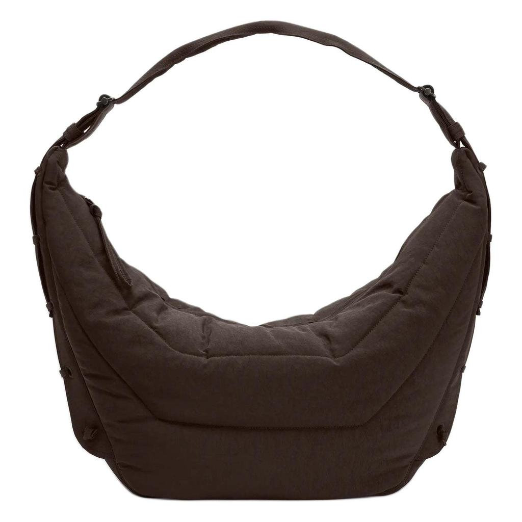 Lemaire Nylon Crossbody Bag, Shoulder Bag Large Unisex Dark Chocolate BG0105-LF1330-490