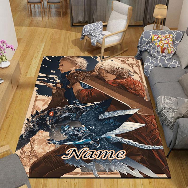 Custom 1Pc Devil May Cry Theme Rug Office Carpet Indoor Outdoor Entrance Doormat Nonslip Soft And Comfortable Living Room D291536