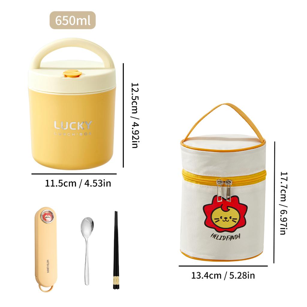 Ceramic Lunch Box Portable Insulated Food Storage Container With Lid Microwave Bento Box Sealed Leak Proof Food Jar
