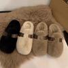 Internet Celebrity Thick-soled Fluffy Slippers Women's Outer Wear 2025 New Autumn and Winter Explosion Small Fragrant Wind Plush Bag Head Half Slipper