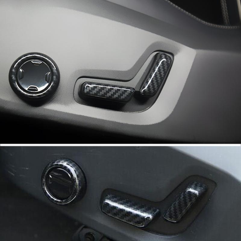 Car Cover Detector ABS Chrome/Carbon Fibre Seat Adjustment Knob Button Switch Trim Stick 6pcs For Volvo XC60 2018