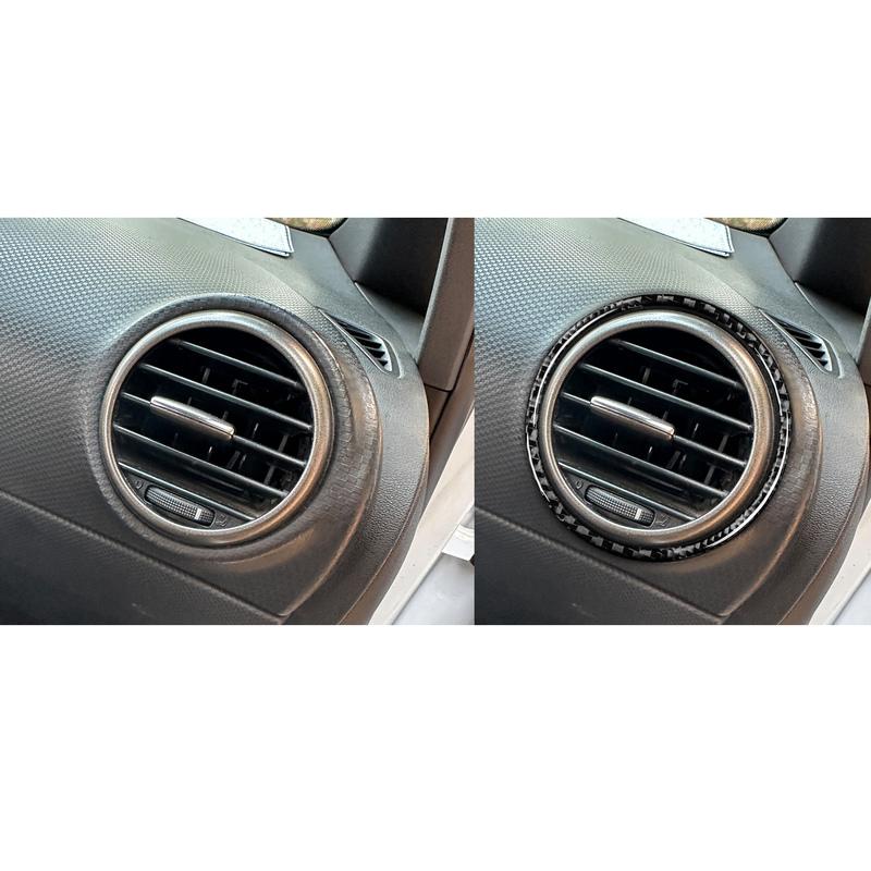 Для SEAT Leon MK2 1P Cupra FR 2005—2012 Передняя панель вентиляционного отверстия боковых желобов / 3K Углеродное волокно+ Смола / 3 мм Защита от царапин