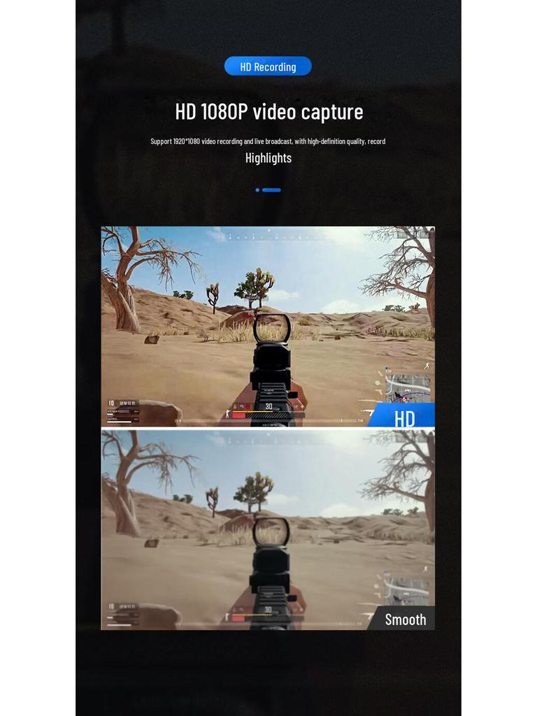 Biyaz HDMI Video Capture Card: Type-C To HD HDMI