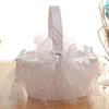 Flower Basket Eye-catching Elegant Appearance Fabric Wedding Flower Girl Basket for Party