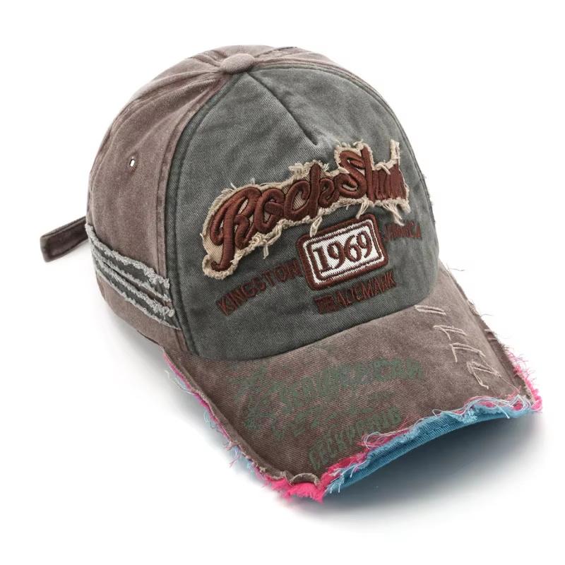 Бейсболки с вышитыми буквами в стиле ретро, весна-лето, для мужчин и женщин, из хлопка, регулируемая повседневная шляпа в стиле хип-хоп, уличная одежда, солнцезащитные шляпы y2k