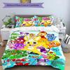 3pcs Happy Tree Friends pattern bedding set duvet cover set includes duvet cover &pillowcases, perfect all season bedroom decoration & gift