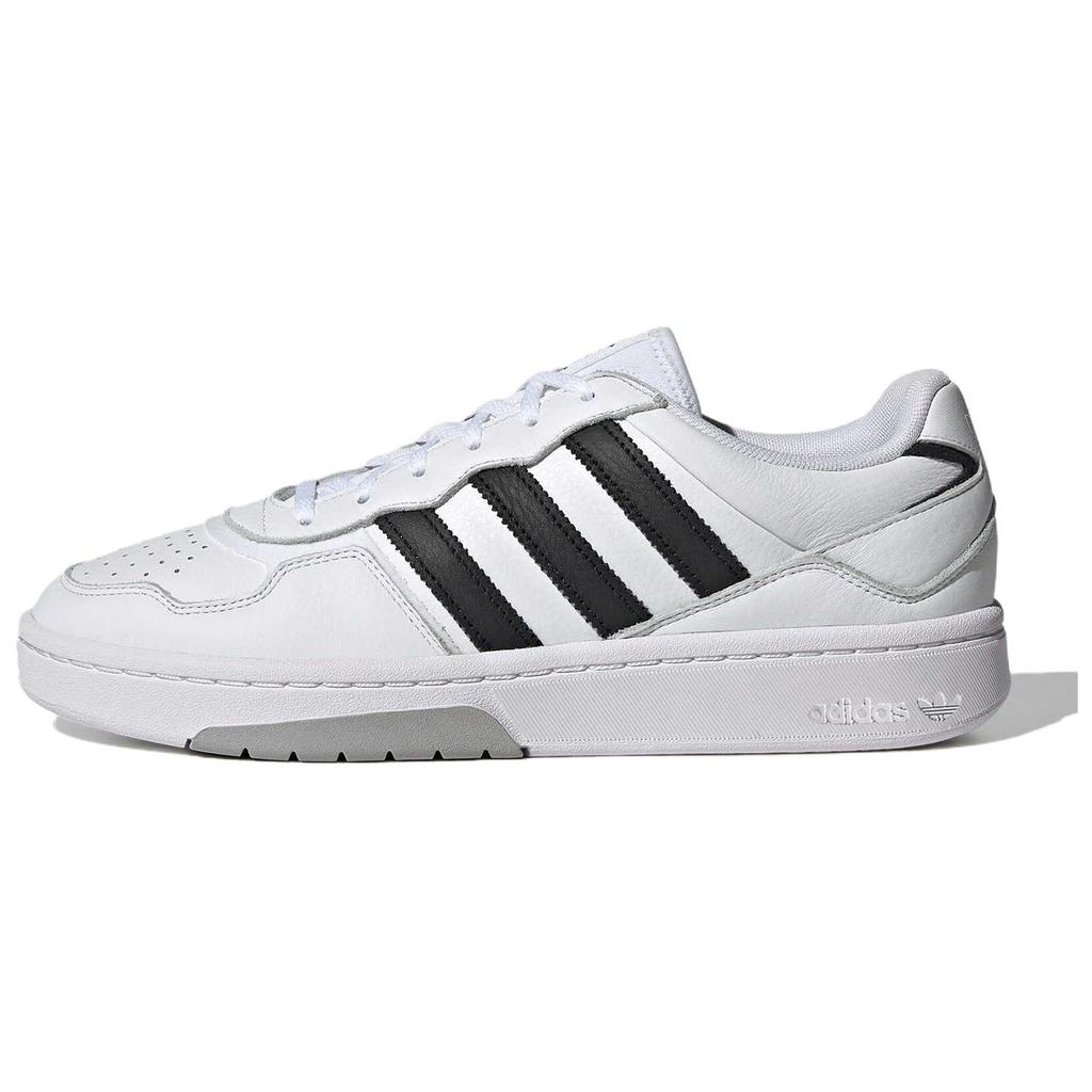 adidas Оригинальные кеды Courtic с нескользящей износостойкой подошвой, низкие, для скейтборда, унисекс, бело-черные кроссовки JQ5042