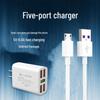 Универсальное USB-зарядное устройство с несколькими портами для быстрой зарядки, совместимое с Huawei, Xiaomi, Vivo и OPPO