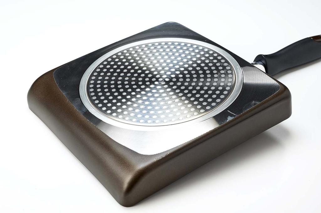 PEARL METAL Сковорода Тамагояки Широкая Совместимая с индукционной плитой Машина Тамагояки 2 слоя внутри Тефлоновое базовое твердое покрытие Carnase H-8768