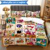 The Croods Players Adventure 3pcs K-pop music group Bedding set,Ideal for Bedroom, Dormitory,Including Duvet Cover And 2pcs Pillowcases,Fan gifts