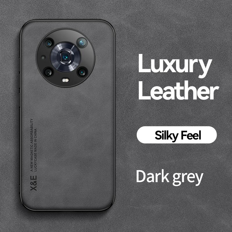 KEYSION Luxury Leather Case for HONOR Magic 4 Pro 5 Pro Soft Silicone Shockproof Phone Back Cover for Huawei Honor Magic5 Pro 5G