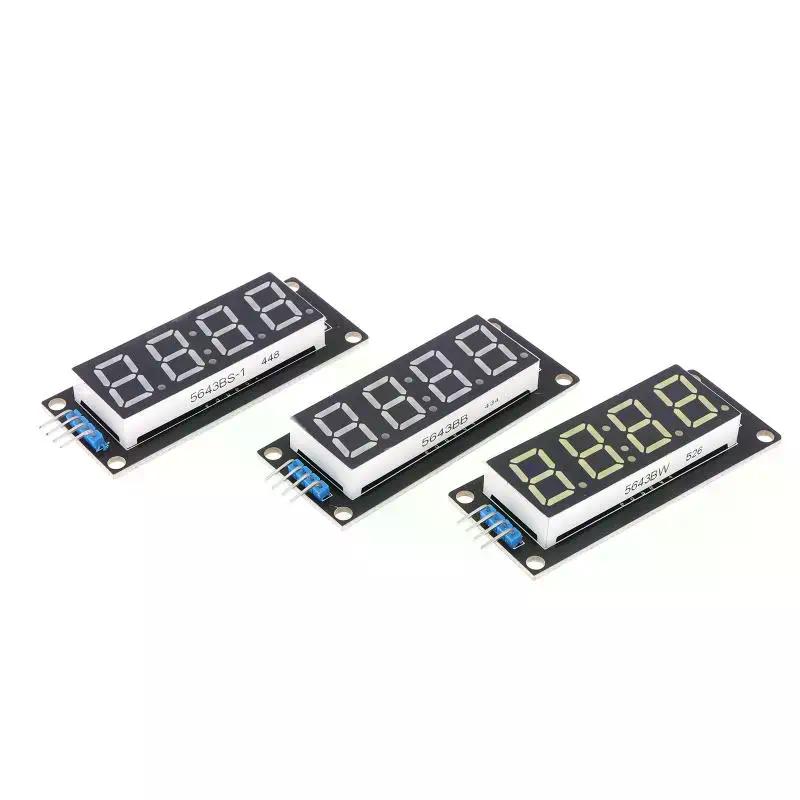 TM1637 0,56 дюйма, 4-разрядный светодиодный цифровой трубчатый дисплей, 7-сегментный дисплейный модуль, светодиодная электронная плата часов для Arduino