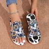 Fashion 2024 Summer New Women's Slippers Fashion Outdoor Non-slip Flat Shoes Casual Open Toe Slip-on Square Heel Color Femme Zapatillas