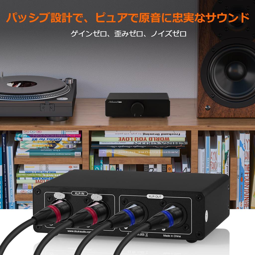 Nobsound HIFI Пассивный регулятор громкости XLR балансный ALPS Низкопрофильный алюминиевый Подходит для студии звукозаписи Для аудиофилов VOL-3 Вход/выход контроллера, 4-секционный