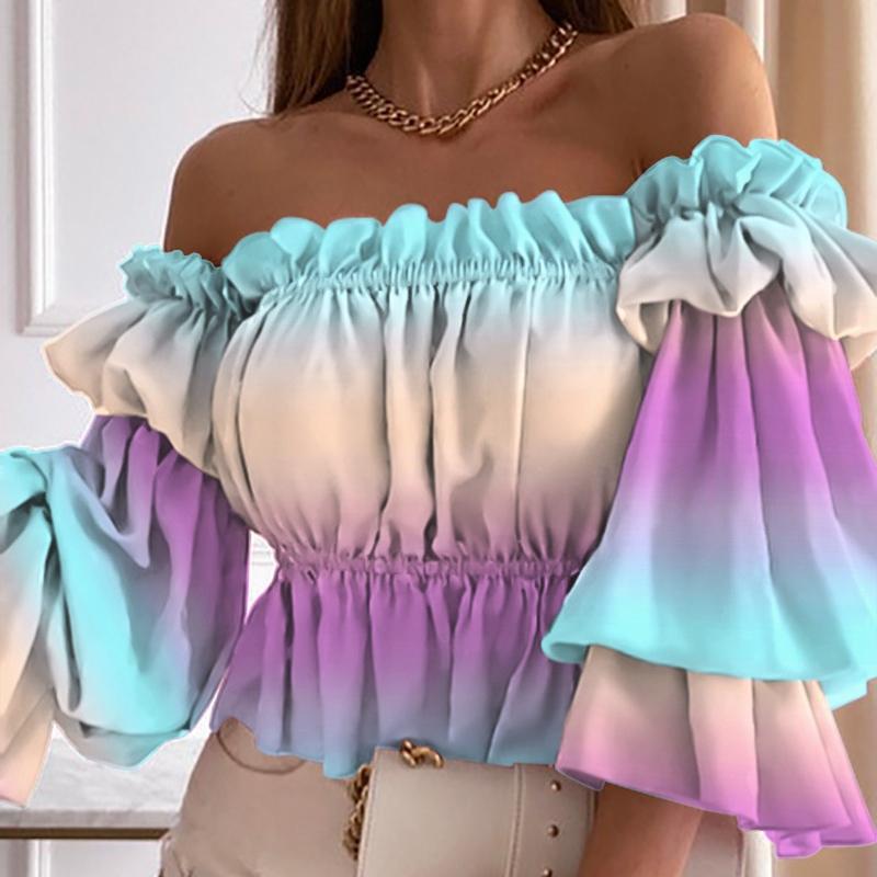 BITCED Женская летняя модная плиссированная рубашка на одно плечо