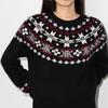 Polo Ralph Lauren FW21 Геометрический узор Печатный трикотажный свитер женский свитер черный 211850926-001