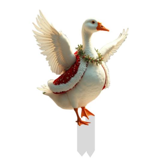 Рождественская утка садовый колышек плоский акриловый двор художественный знак украшения водонепроницаемый уличный рождественский колышек для