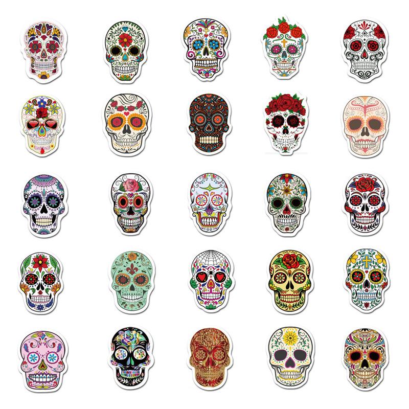 50Pcs The Phantom Terror Skull Graffiti Stickers Waterproof Pvc Laptop Suitcase Refrigerator Skateboard Decoration Stickers