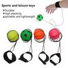 Wrist Return Ball Portable High Elasticity Tear-Resistant Football Shape Bouncy Ball Wristband Toy Indoor Supply