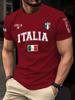 Летняя футболка с принтом ITALIA, повседневная мужская одежда, модная футболка с коротким рукавом и круглым вырезом, женские топы
