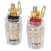 10Pcs Black and Red Speaker Terminal Binding Post Copper-gold Plated Amplifier Terminal  Audio Setup