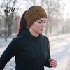 Stretchy Acrylic Ear Warmer Winter Knitted Headband for Women, Soft Fleece Lined Thermal Hair Fashionable Accessories Band, Thickened Plush