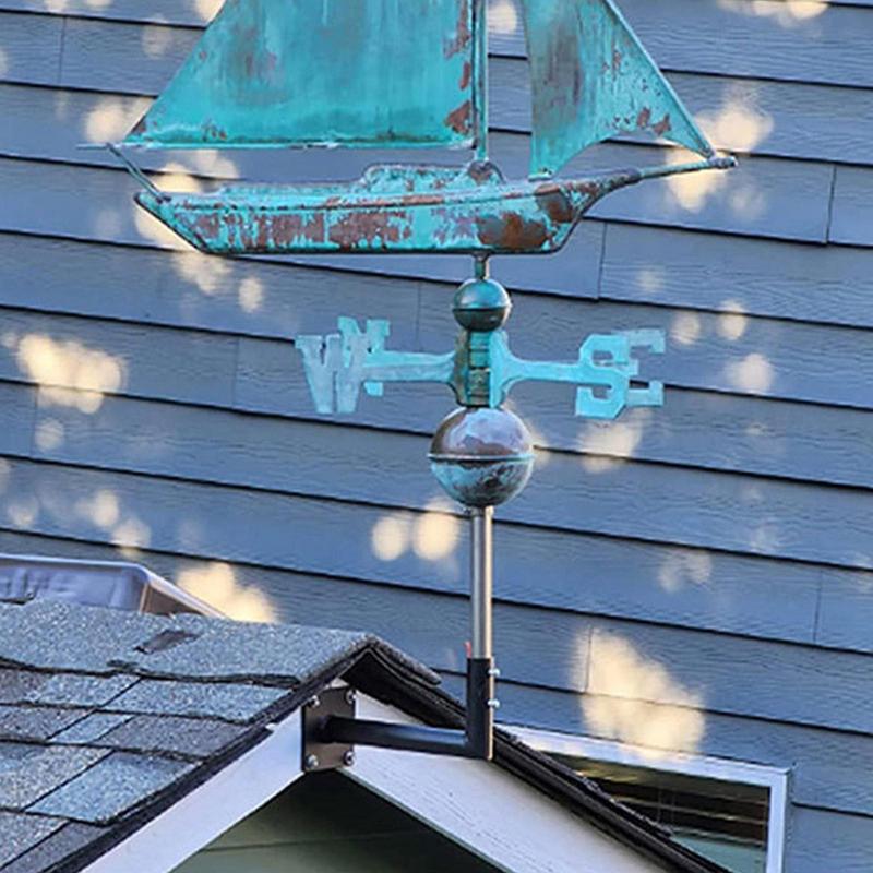 Стальной флюгер в стиле фермерского дома, крепление на крышу, указатель направления ветра, монтажные кронштейны, кронштейн для улицы, сада