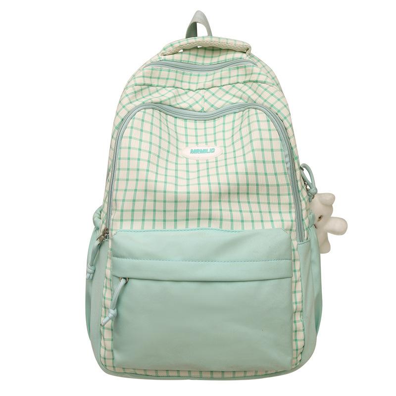 Женский легкий рюкзак большой емкости клетчатый рюкзак для школьников